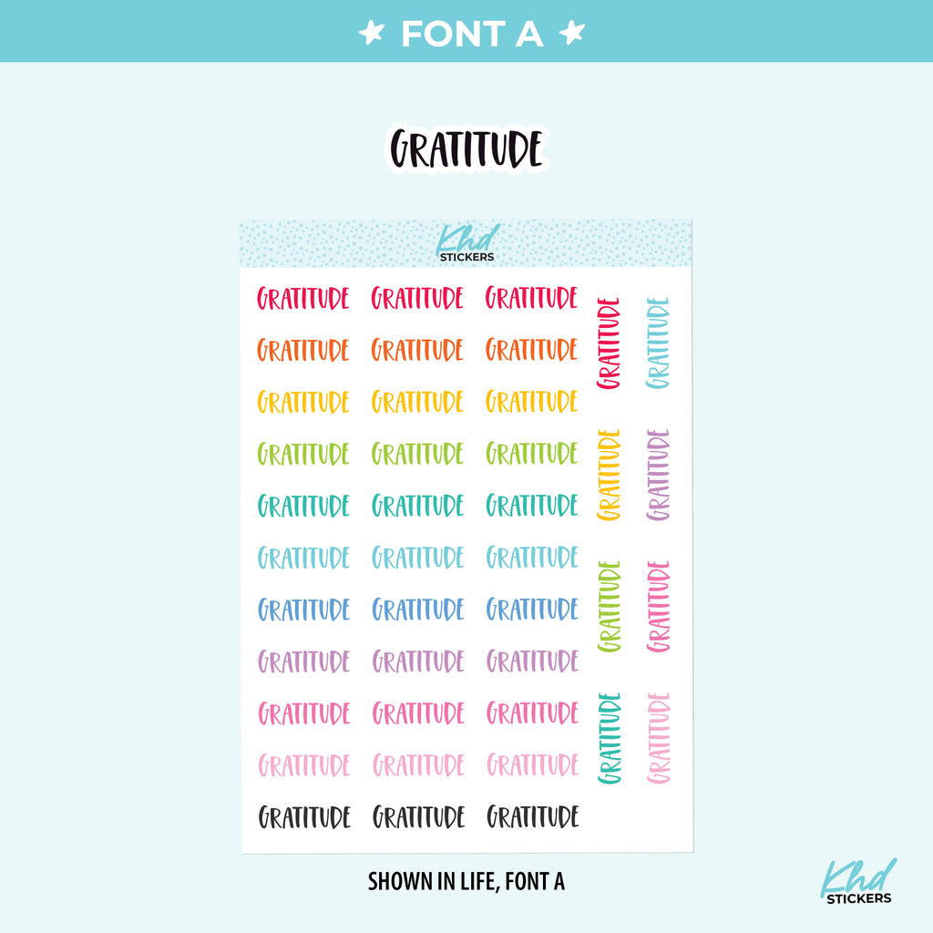 Gratitude Planner Stickers Small