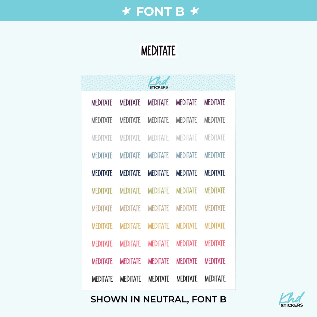 Mediate Planner Stickers Small