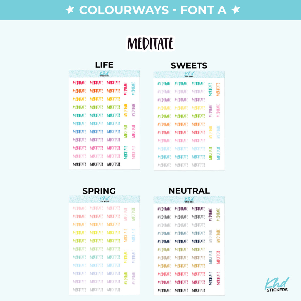 Mediate Planner Stickers Small