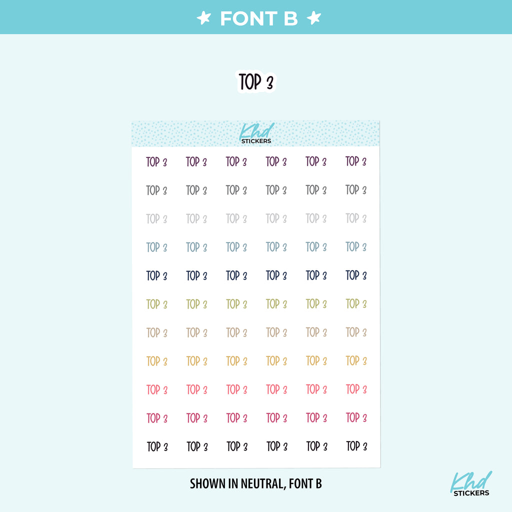 Top 3 Planner Stickers Small