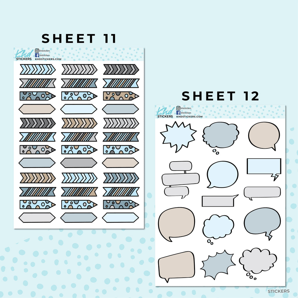 Monthly Functional Planner Sticker Kit - In The River - Planner Stickers - Kit 4809