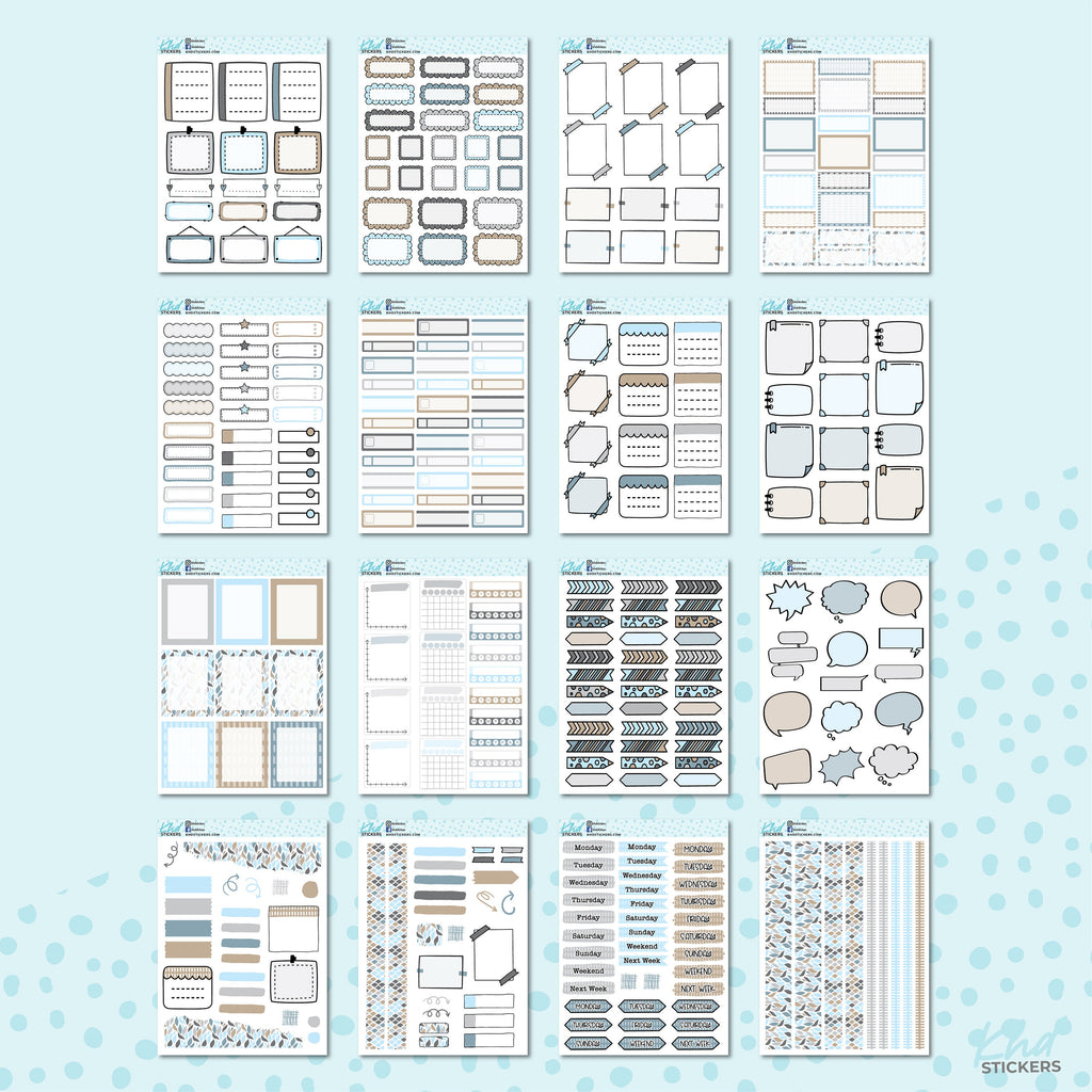 Monthly Functional Planner Sticker Kit - In The River - Planner Stickers - Kit 4809