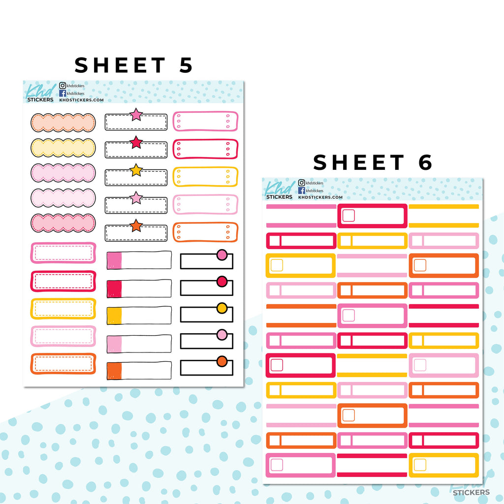 16 Sheets - Monthly Functional Planner Sticker Kit - Summer - Planner Stickers - Kit 4810