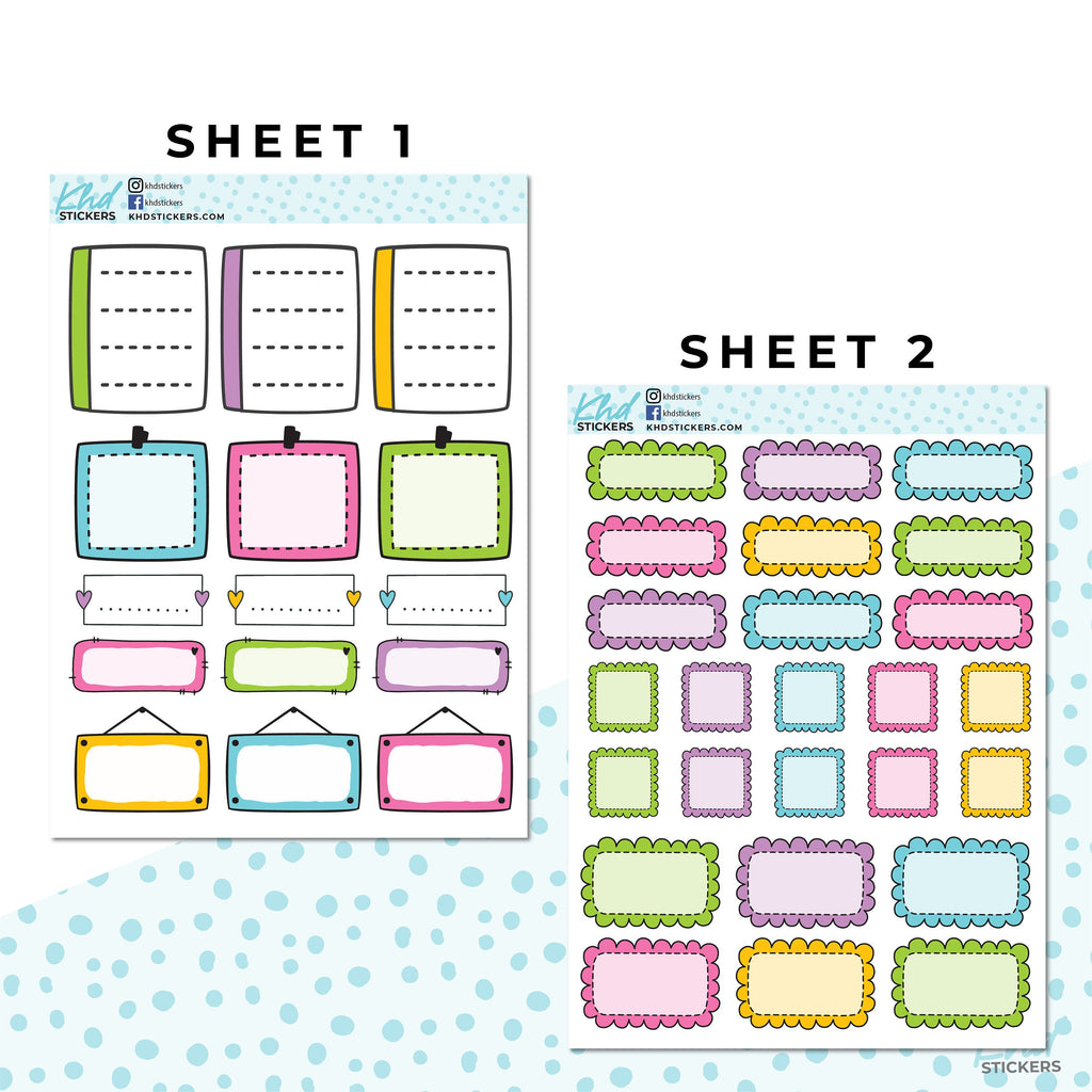 16 Sheets - Monthly Functional Planner Sticker Kit - Carnation - Planner Stickers - Kit 4811