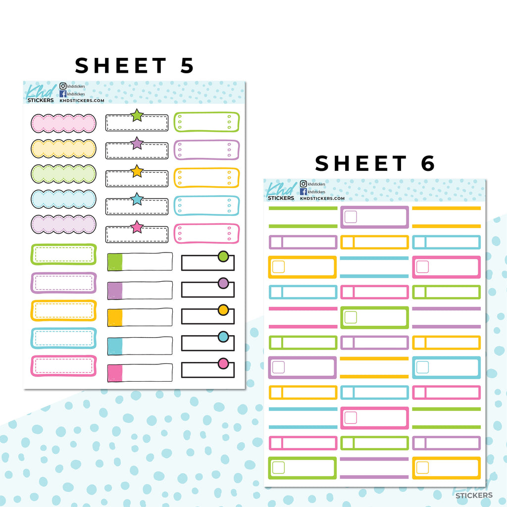 16 Sheets - Monthly Functional Planner Sticker Kit - Carnation - Planner Stickers - Kit 4811