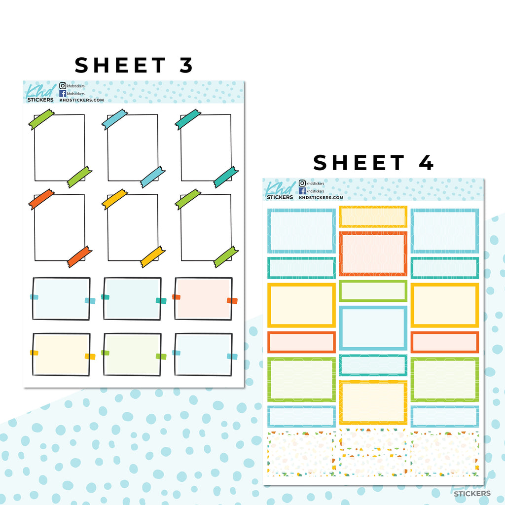 Monthly Functional Planner Sticker Kit - Bright Sherbet