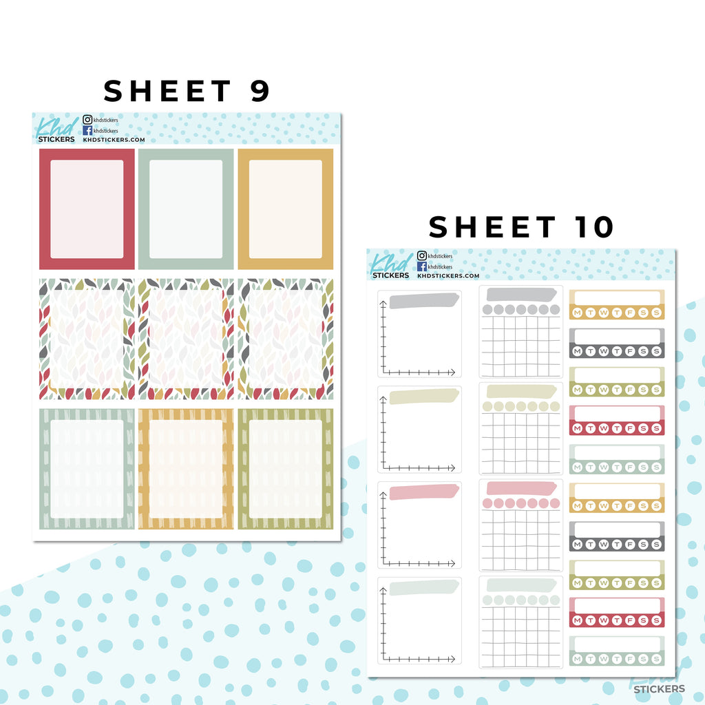 Monthly Functional Planner Sticker Kit - Nan's Kitchen - Planner Stickers - Kit 4808