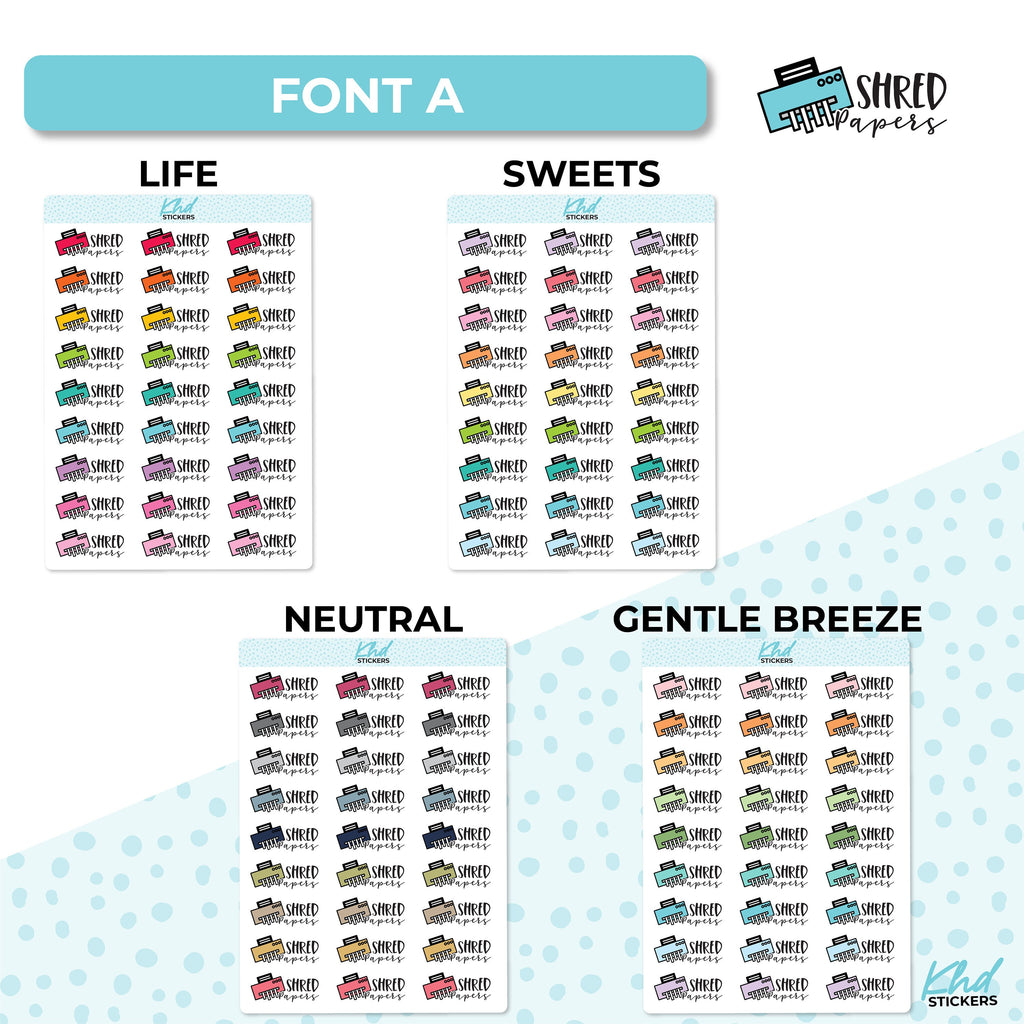 Shred Papers - Script Planner Stickers