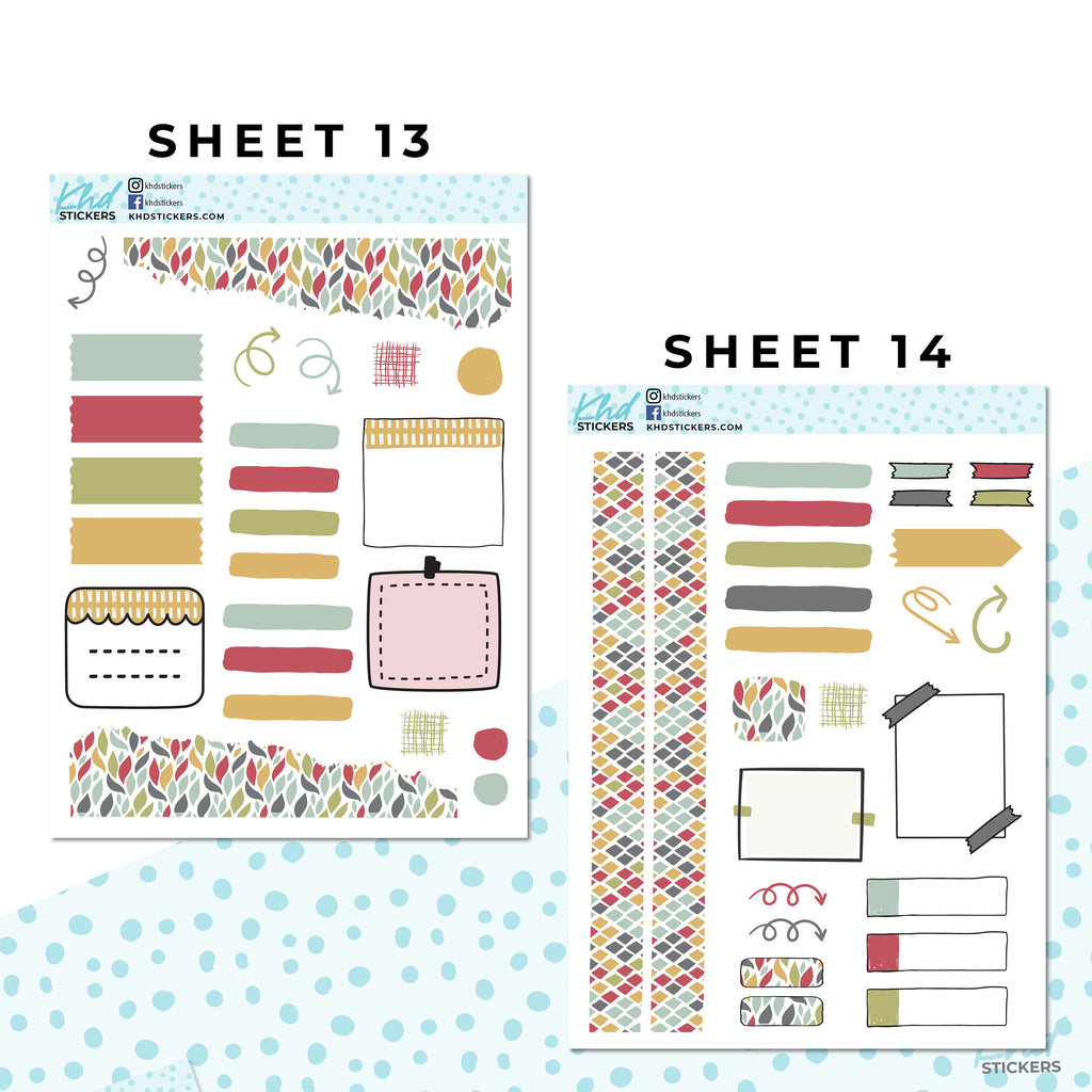 Monthly Functional Planner Sticker Kit - Nan's Kitchen - Planner Stickers - Kit 4808