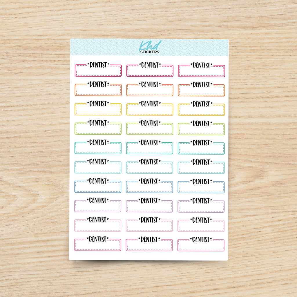 Dentist Appointment Stickers