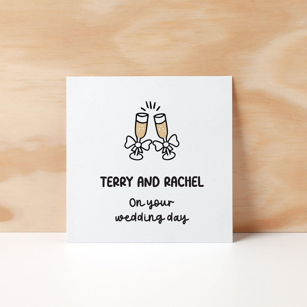 Personalised Wedding Greeting Card, Choice of colours, Customised - Wedding Cards - Wedding Cards