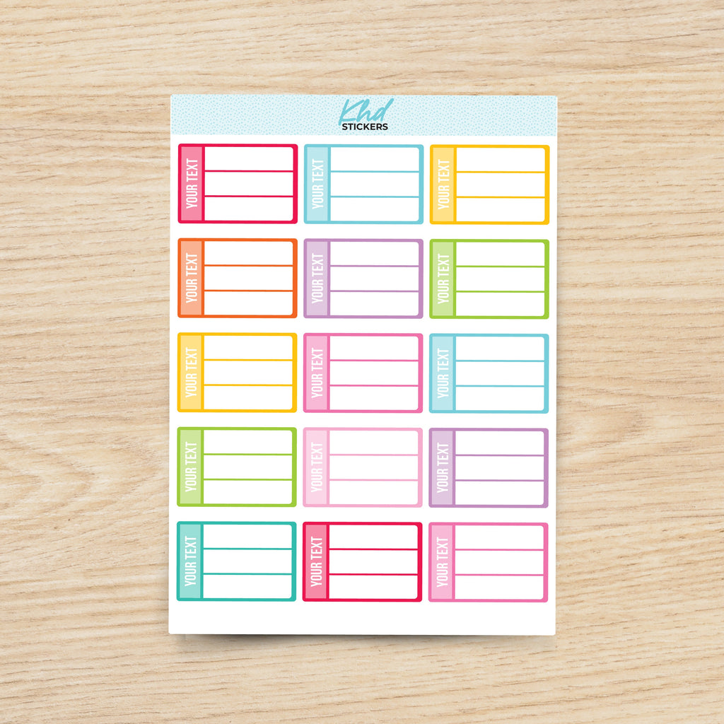 Design Your Own Lists Stickers