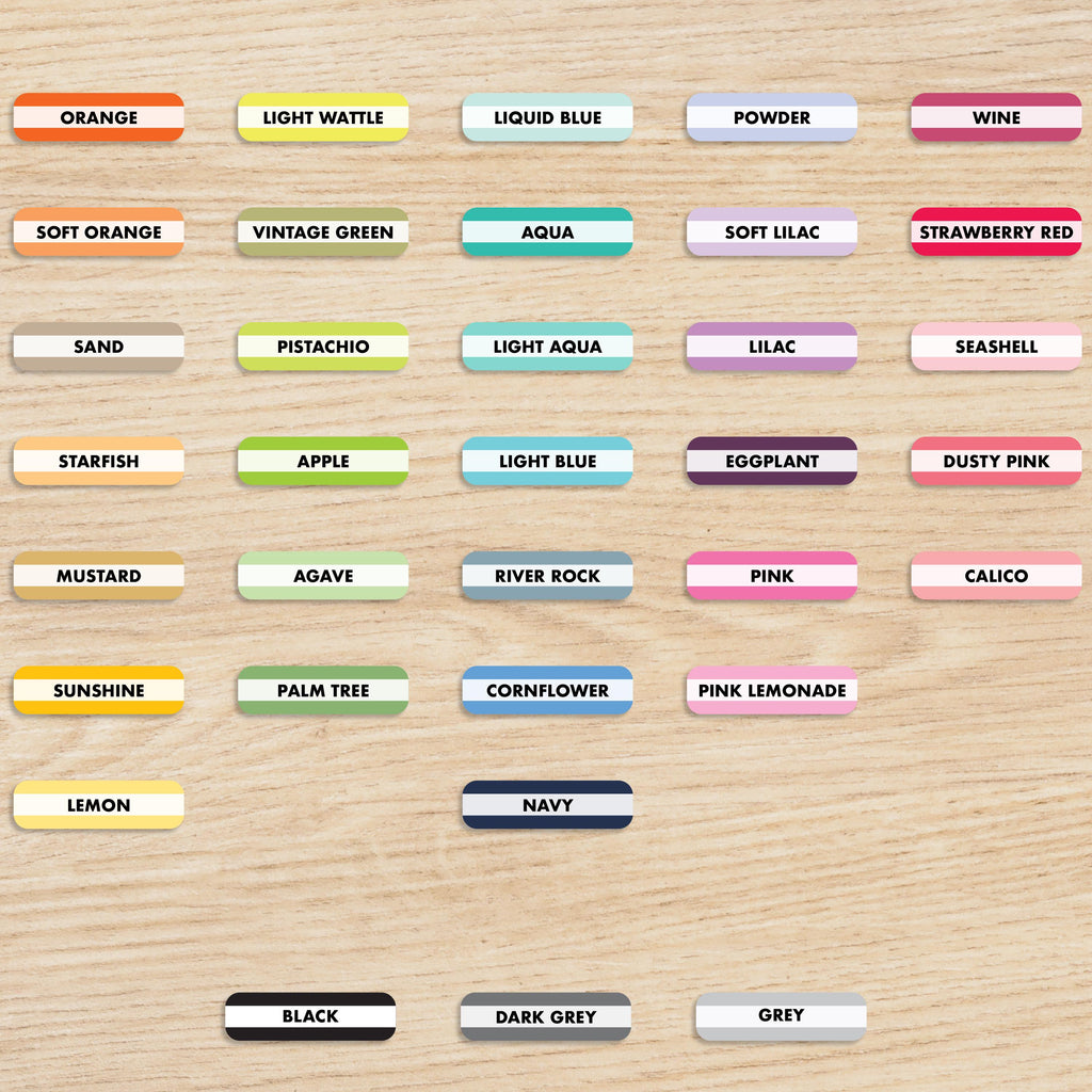 Divider & Border Stickers - Solid colours for designed for Hobonichi Cousin planner columns