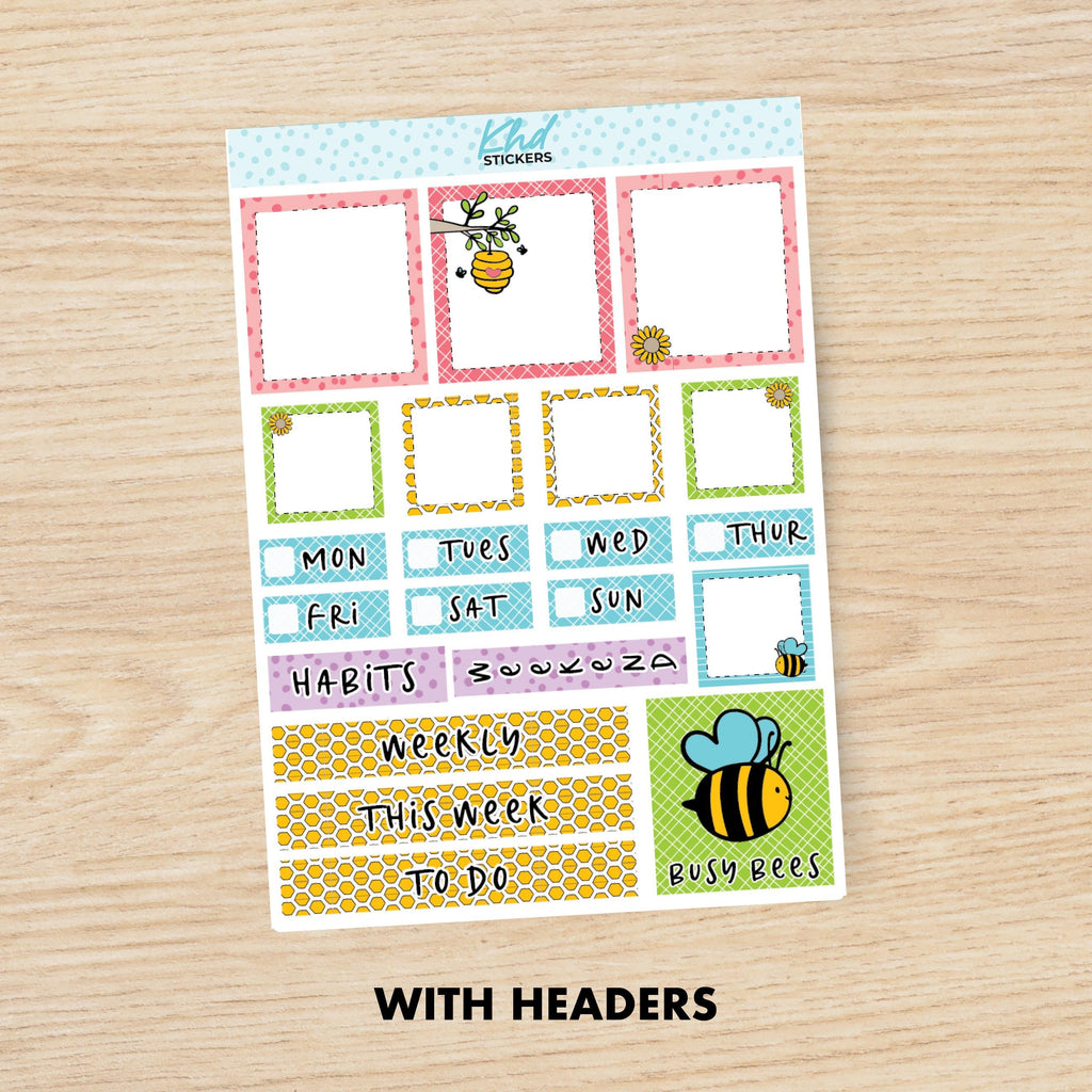 Busy Bee stickers Lime Weekly Planner Sticker Kit, Set 47007