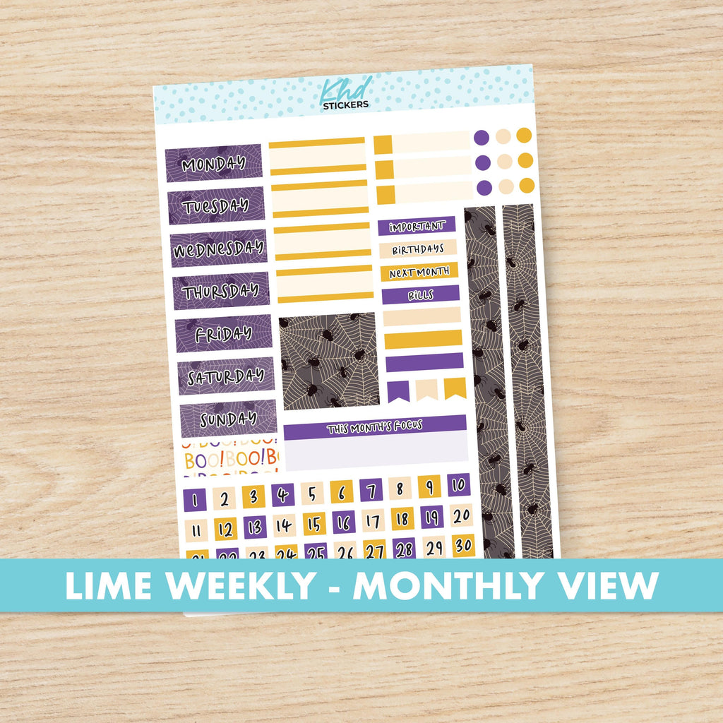 a planner sticker with the text, line weekly - month view