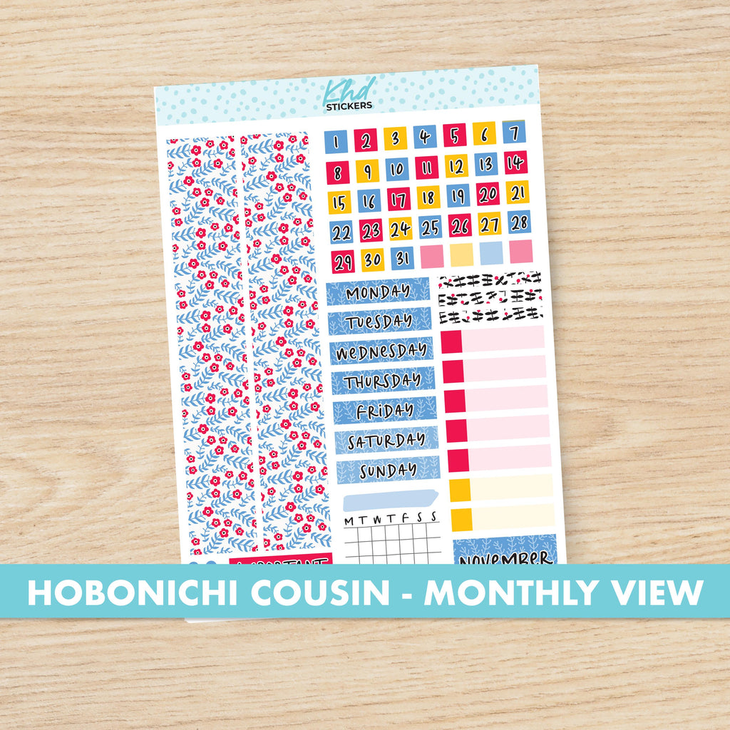 Up North Hobonichi Cousin (A5) Monthly View Planner Sticker Kit