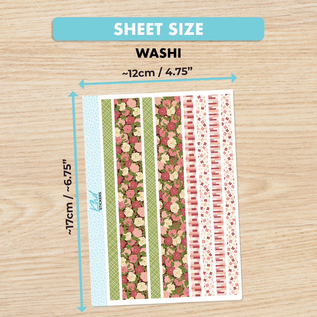 Country Meadow Decorative Washi Strip Stickers