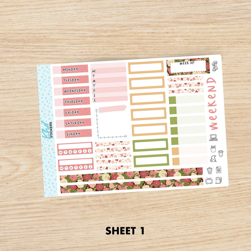 Country Meadow Sticker kit to fit Hobonichi Cousin (A5) planner