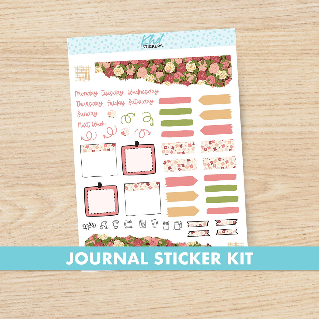 Country Meadow Journal Weekly Sticker Kit