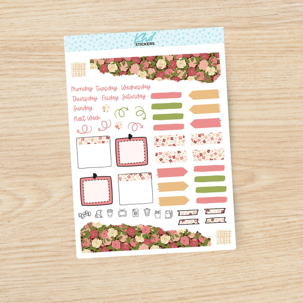 Country Meadow Journal Weekly Sticker Kit