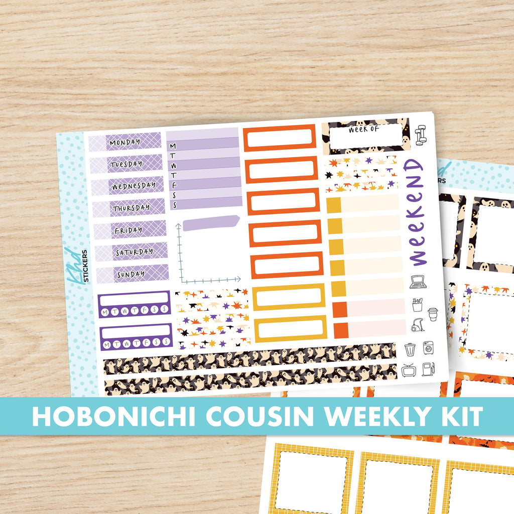 Halloween Sticker kit to fit Hobonichi Cousin (A5) planner