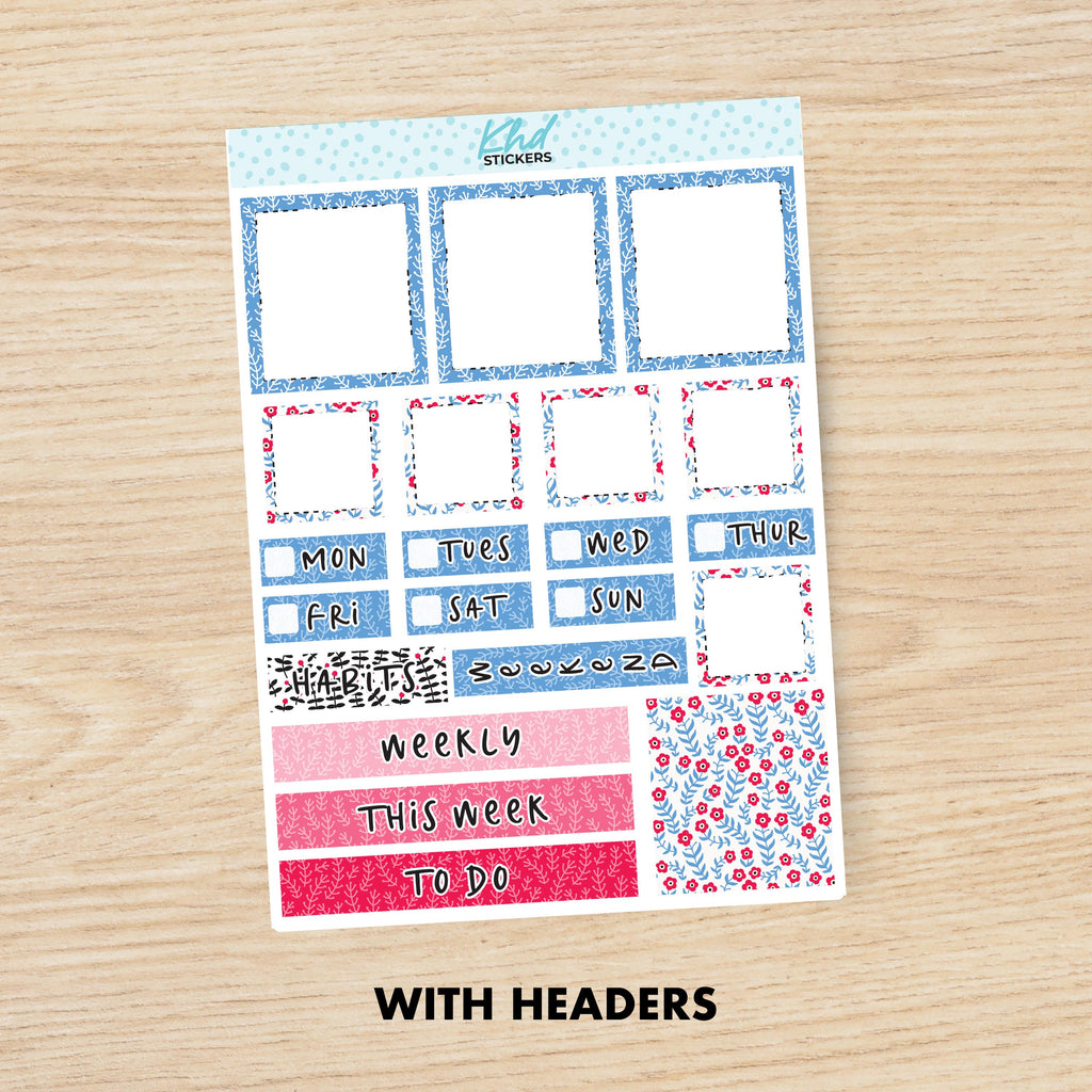 Up North Lime Weekly Planner Sticker Kit