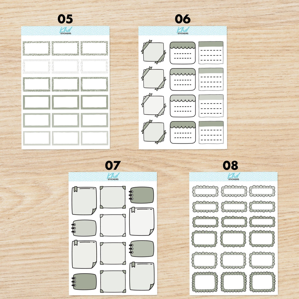 Relaxed Sunday Vertical Planner Sticker Set, Set 47020