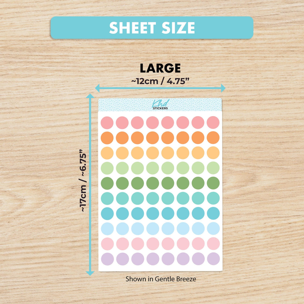 Large TRANSPARENT Dot Stickers