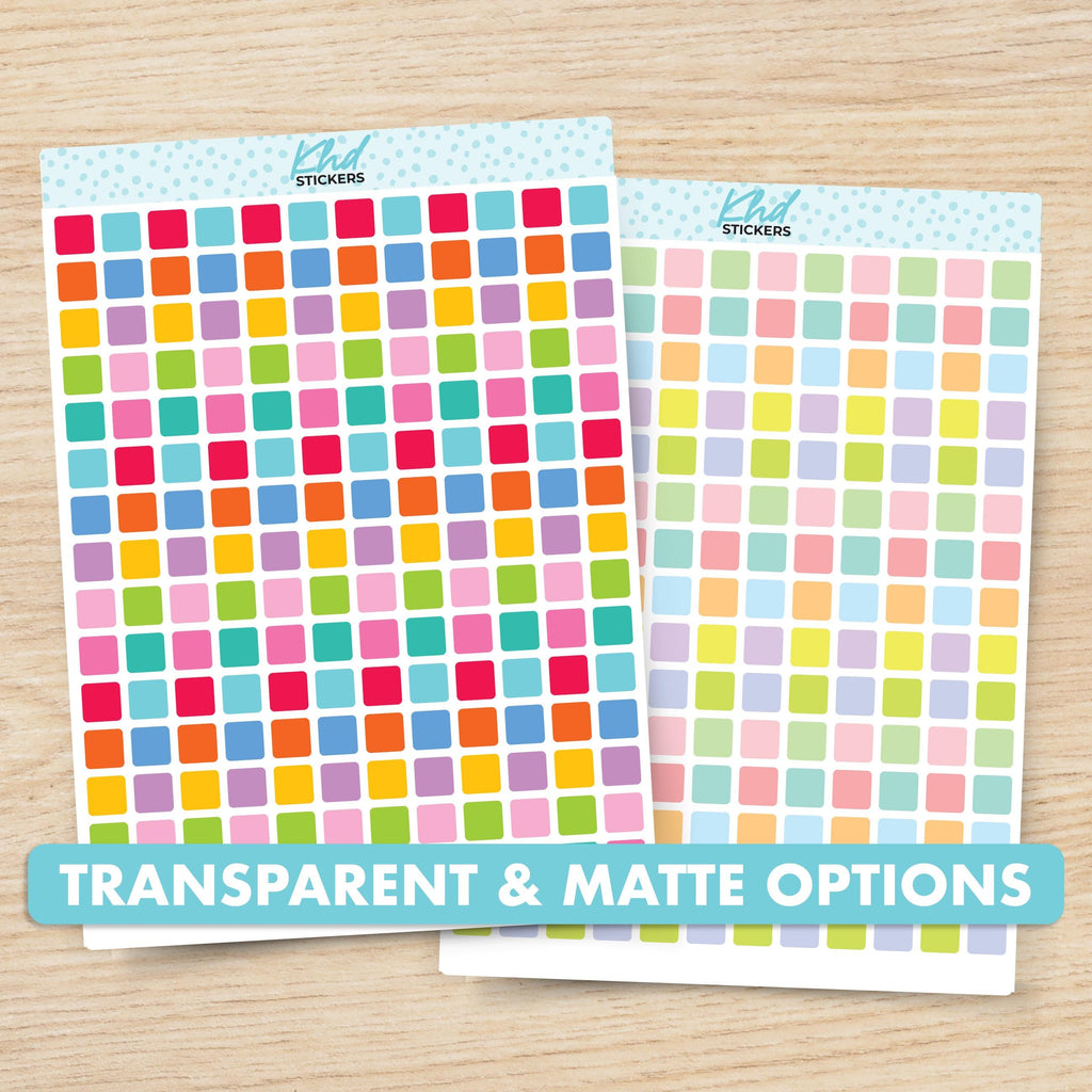 Medium TRANSPARENT Square Stickers