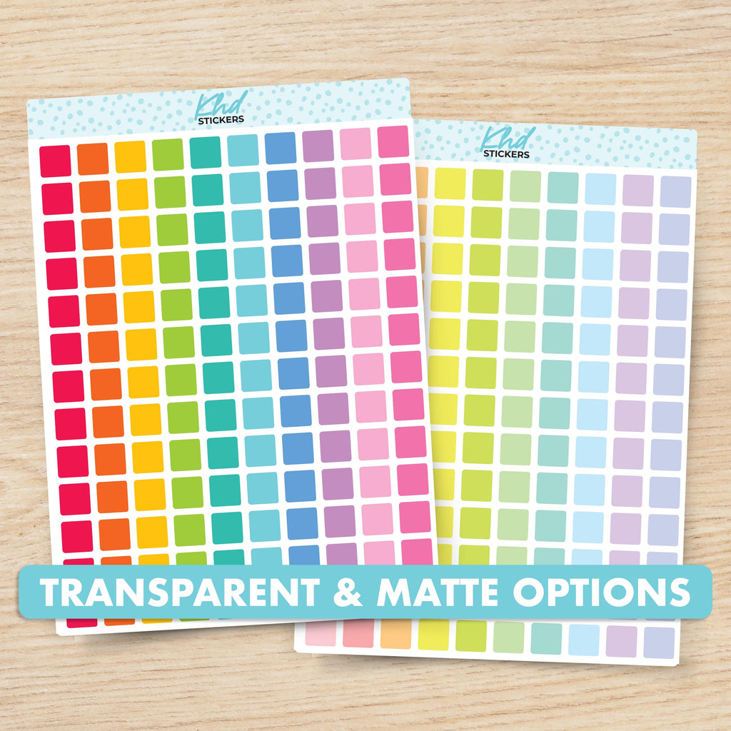 TRANSPARENT Squares Stickers