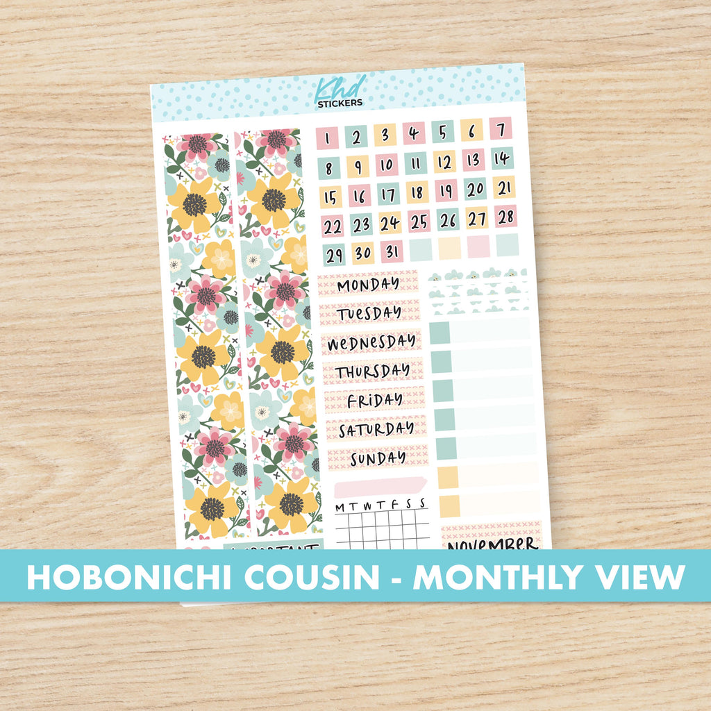 the hobonich cousin - month - by - month planner stickers