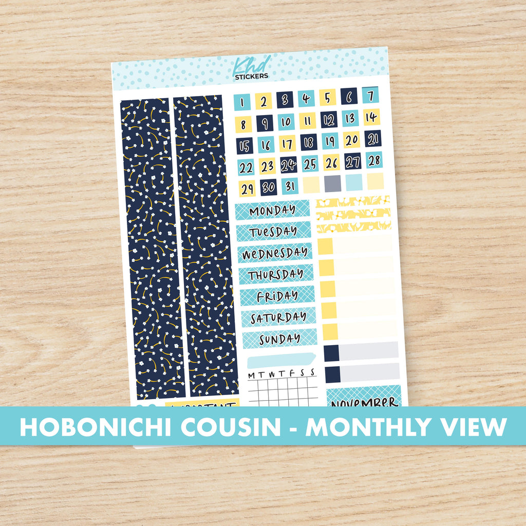 the hobonich cousin - month - by - month planner stickers