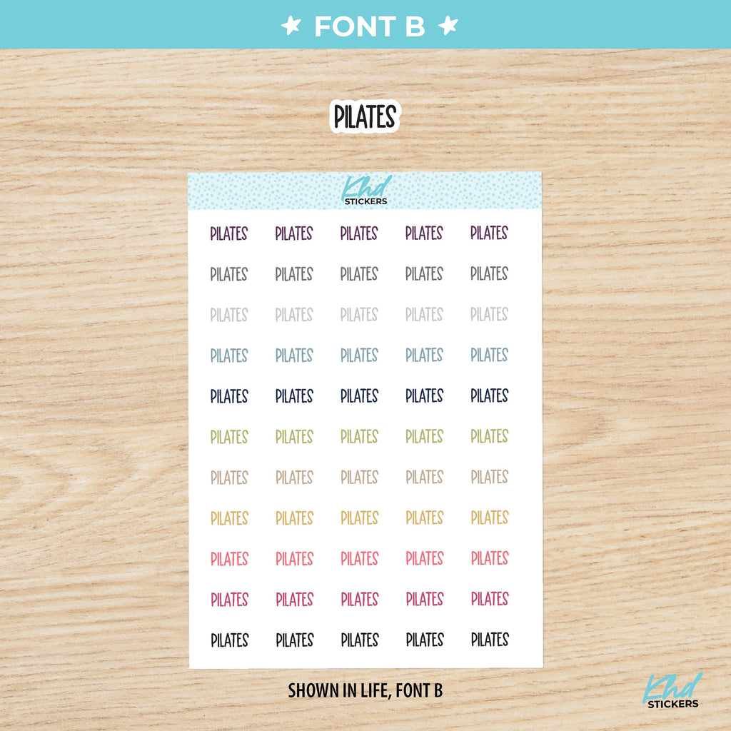 Pilates Planner Stickers