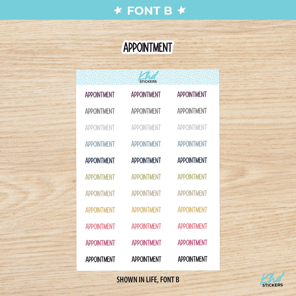 Appointments Planner Stickers