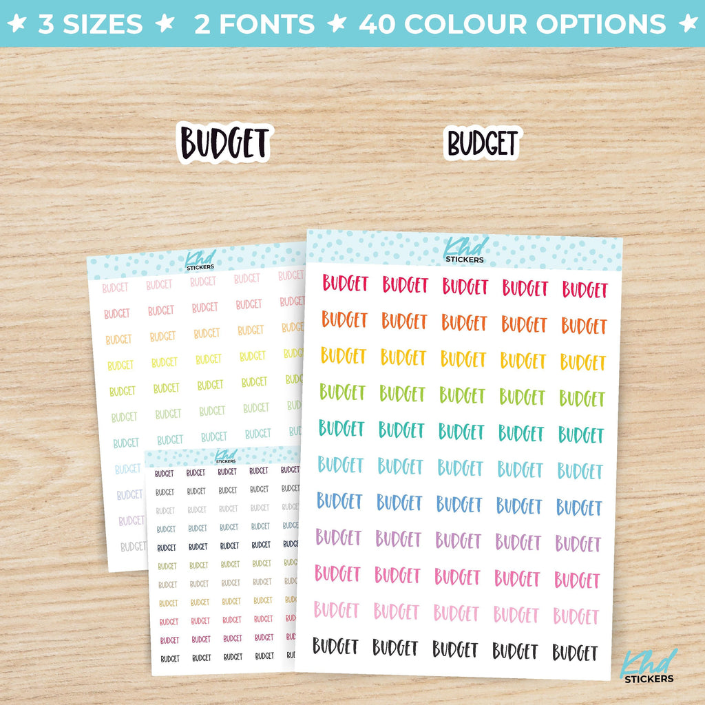 Budget Planner Stickers