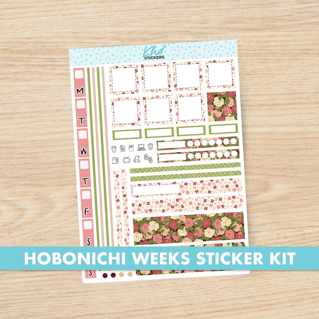 Country Meadow Sticker kit to fit Hobonichi Weeks