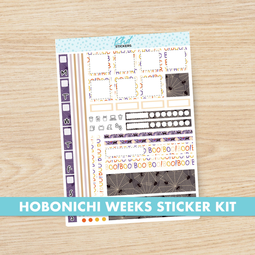 Halloween Sticker kit to fit Hobonichi Weeks