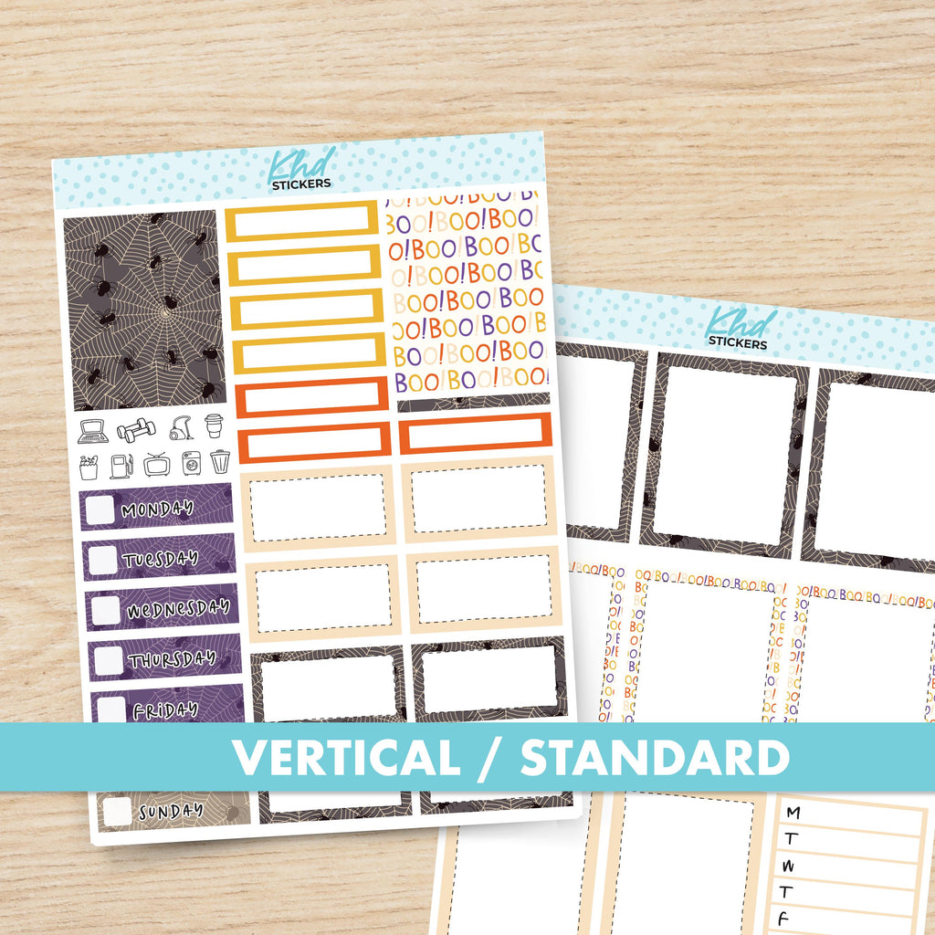 Halloween Vertical Floral Planner Sticker Set