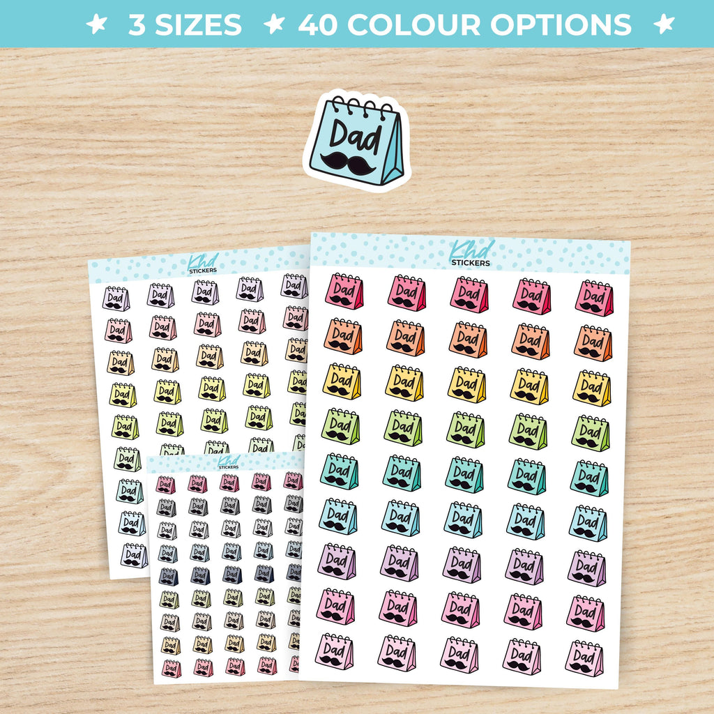 Dad Appointment Reminders Planner Stickers Small