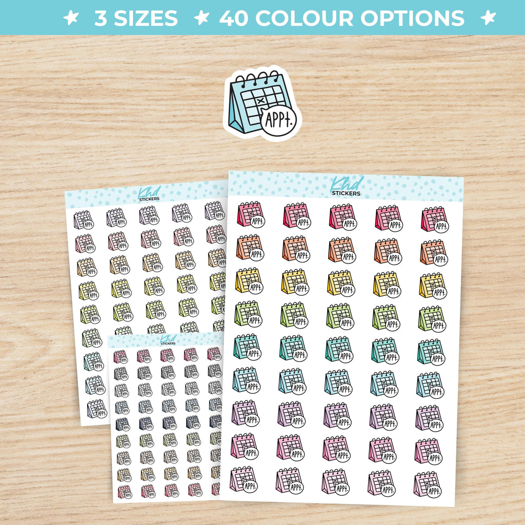 Appointment Calendar Planner Stickers Small