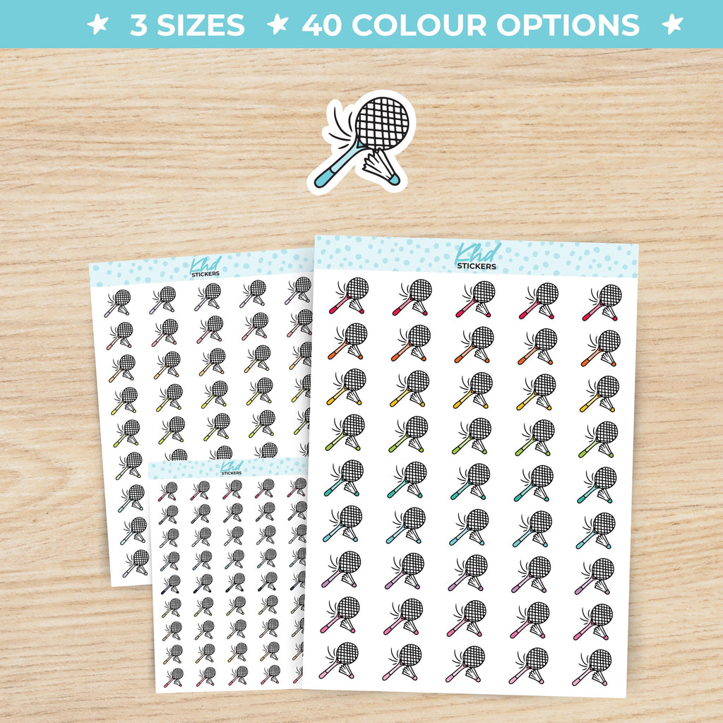 Badminton Planner Stickers