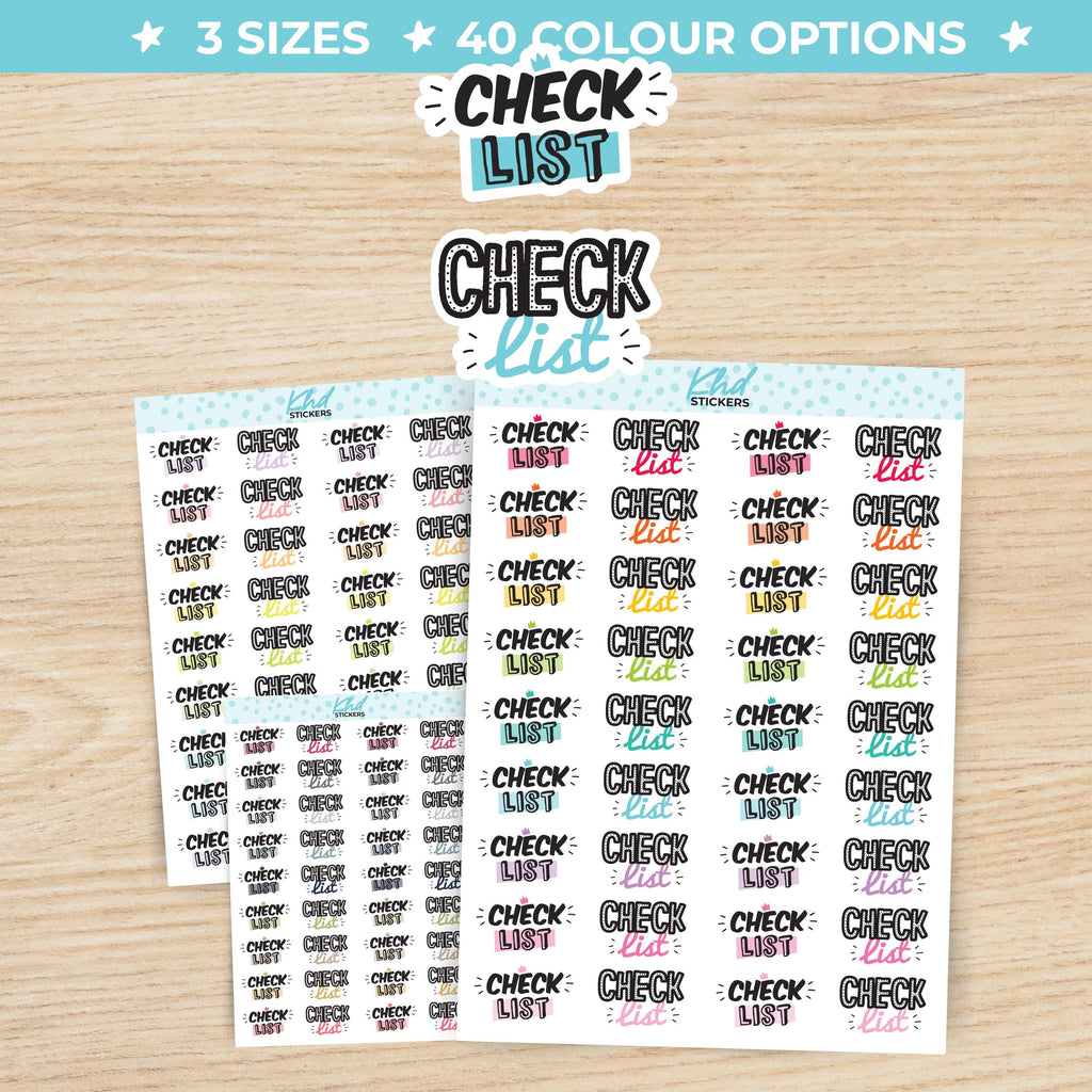 Checklist planner stickers Small