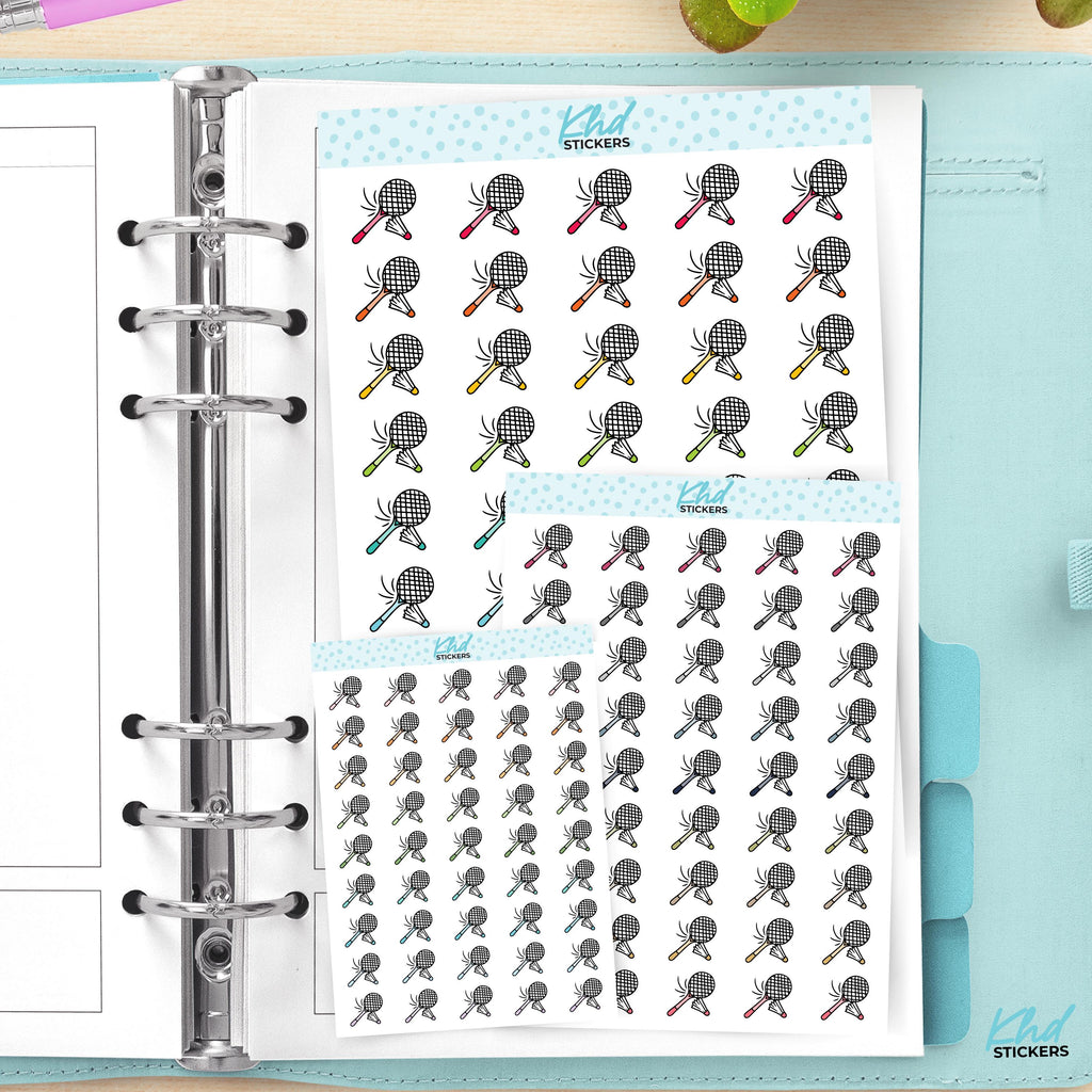 Badminton Planner Stickers