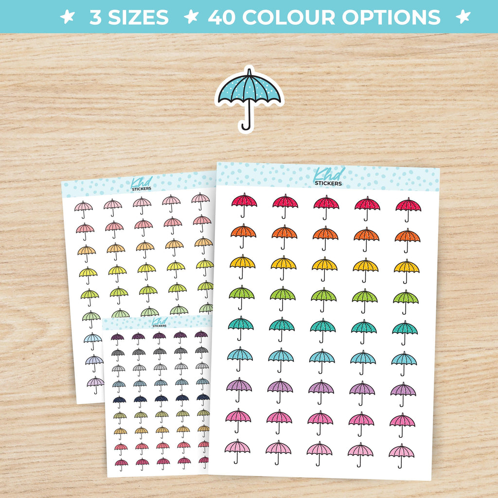 Umbrella Icon Stickers Small