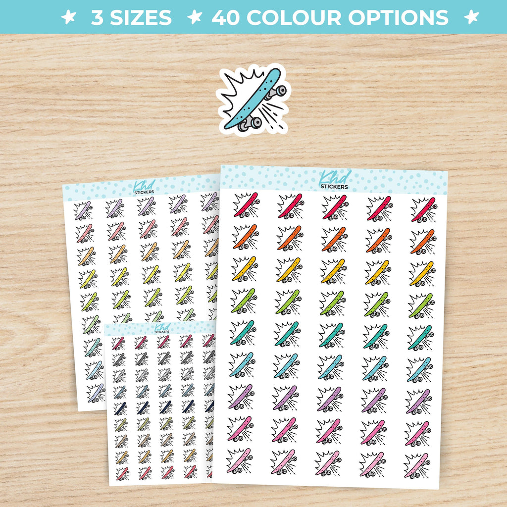 Skateboarding Planner Stickers Small