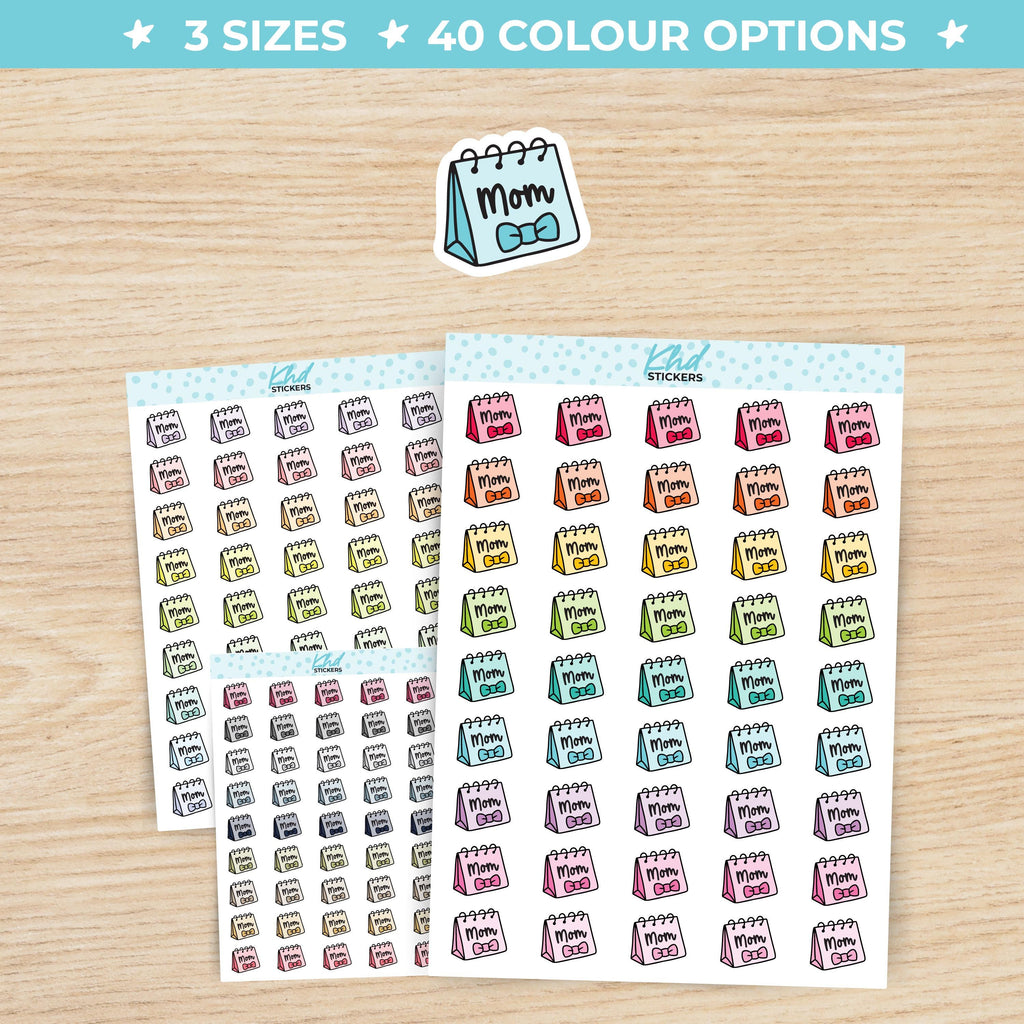 Mom Appointment Reminders Planner Stickers Small