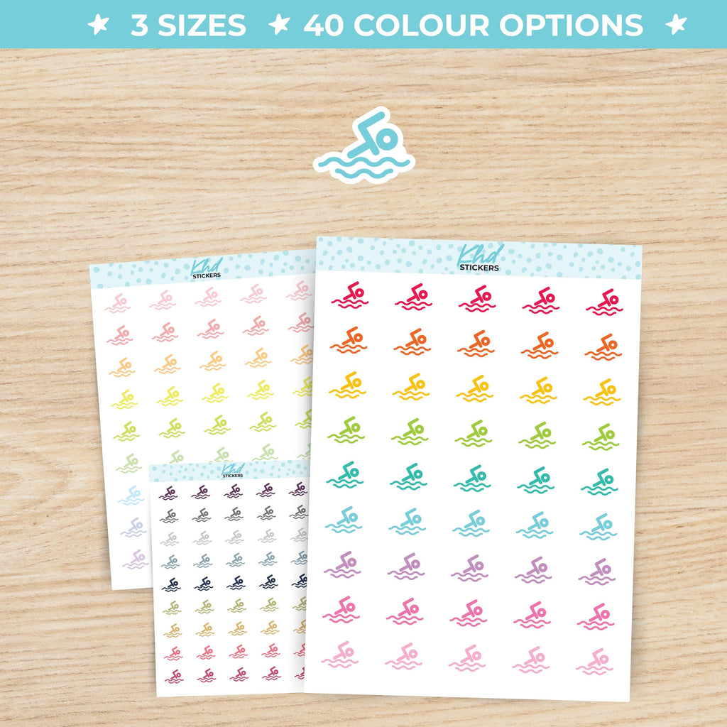 Swimming Icon Stickers Small