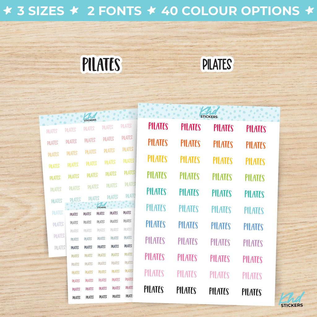 Pilates Planner Stickers