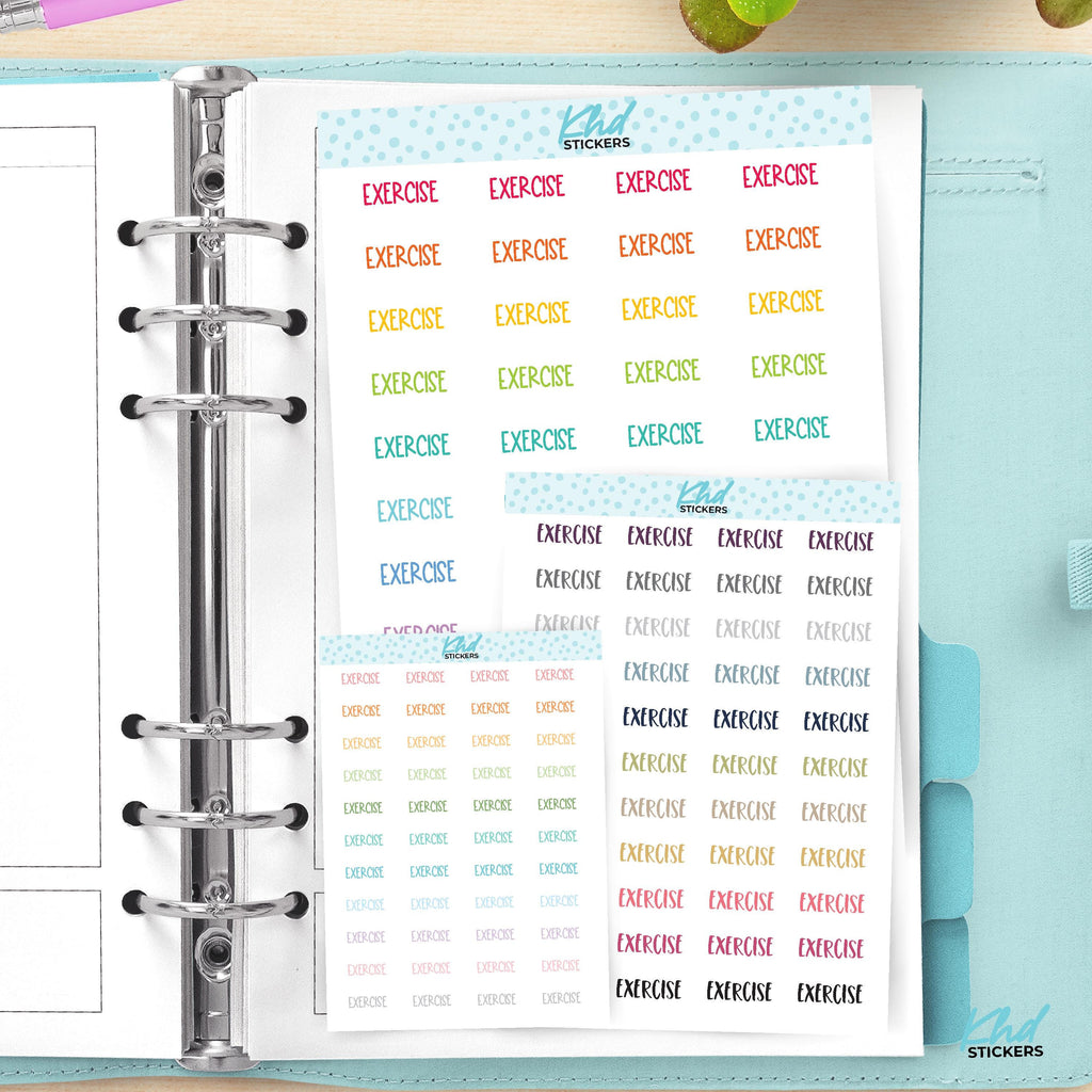 Exercise Planner Stickers