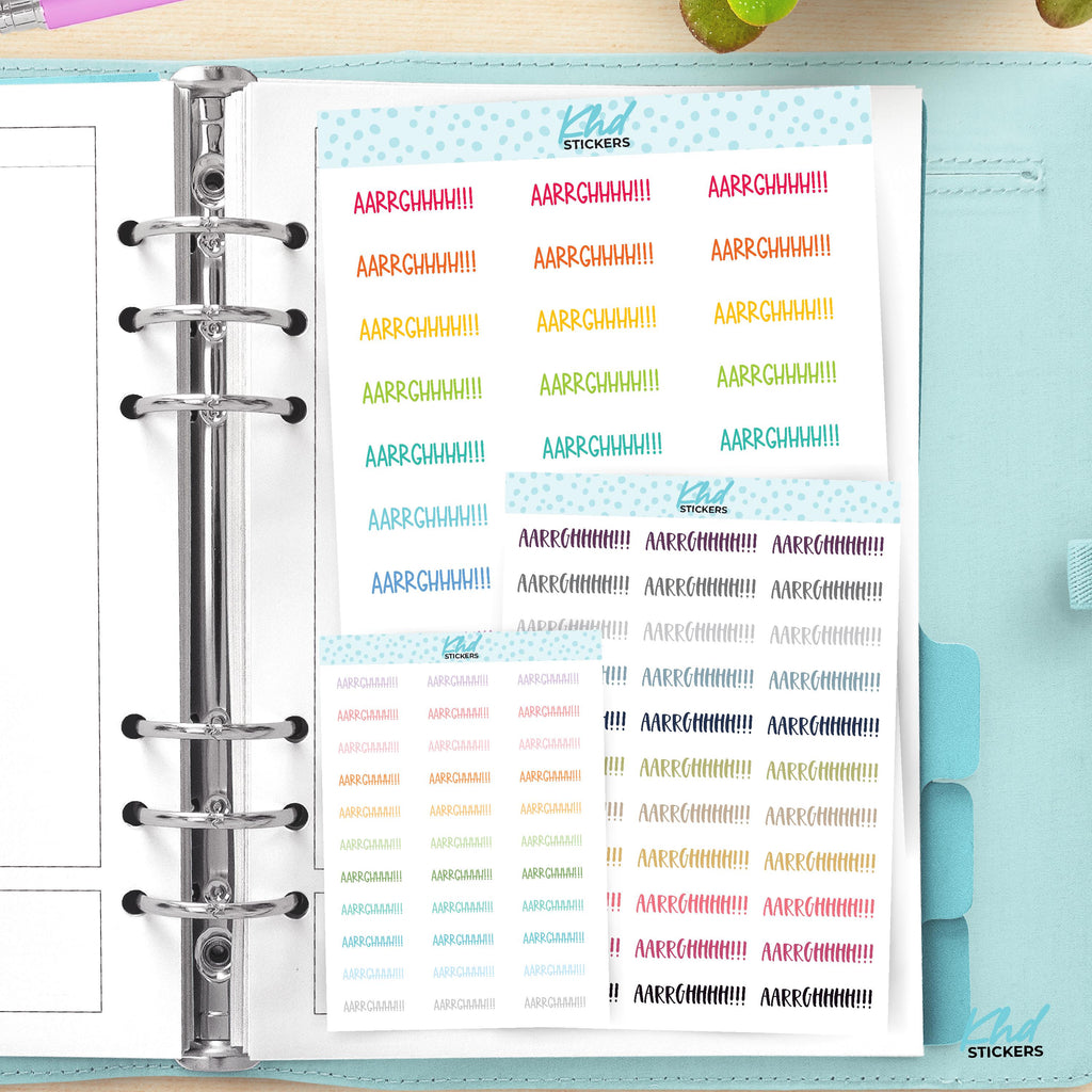 aarrghhhh!!! Planner Stickers